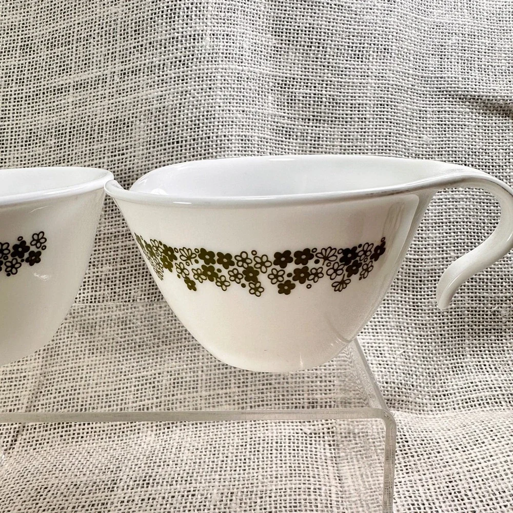 Corelle Spring Blossom Green Sugar‎ Bowl Creamer Set Crazy Daisy USA